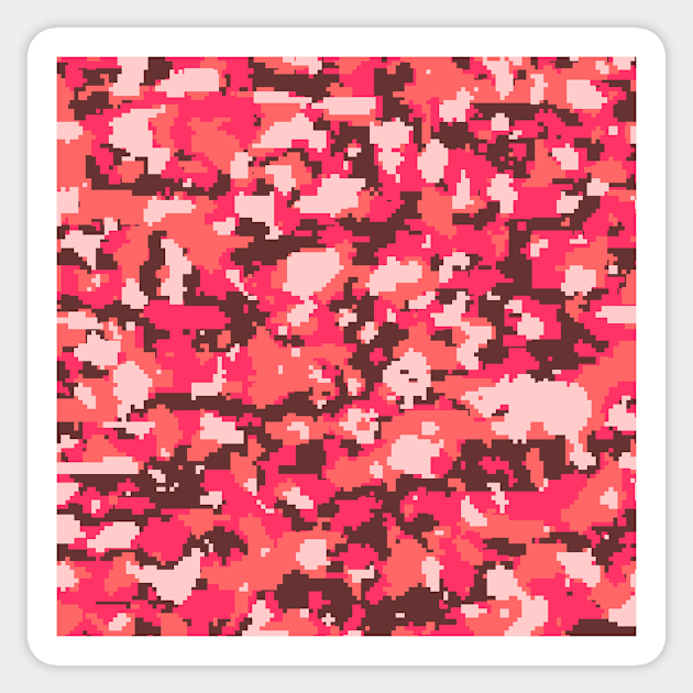 Pink Digital Camouflage Sticker by Tshirtstory